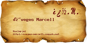 Üveges Marcell névjegykártya