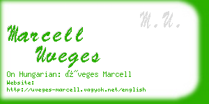 marcell uveges business card